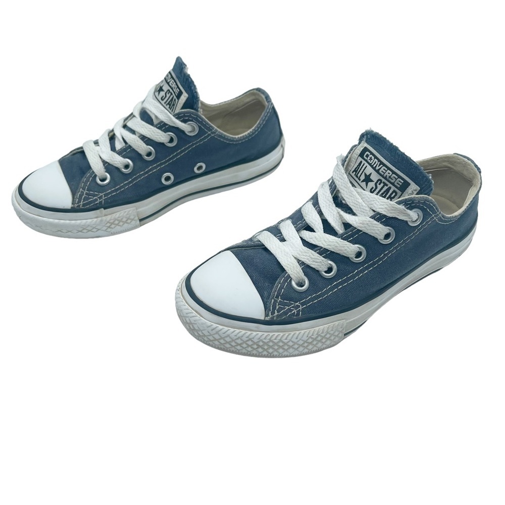 Converse All Star Low Top Sneakers Size Youth 11 Navy Canvas Lace Up - Picture 7 of 15